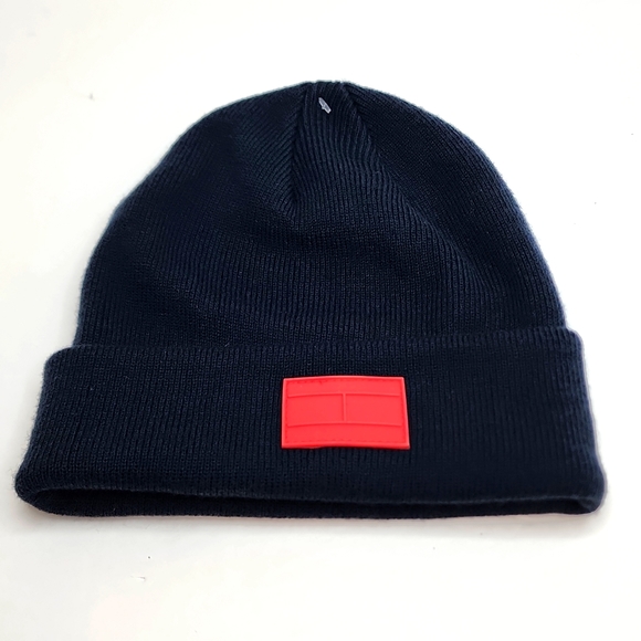 TOMMY HILFIGER HAT BEANIE , NAVY, UNISEX - Picture 5 of 10
